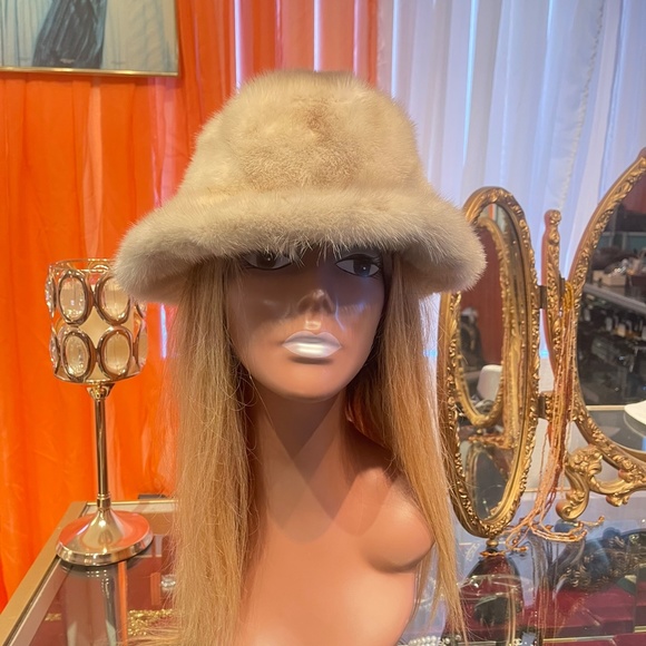 Wide Brim Mink Hat